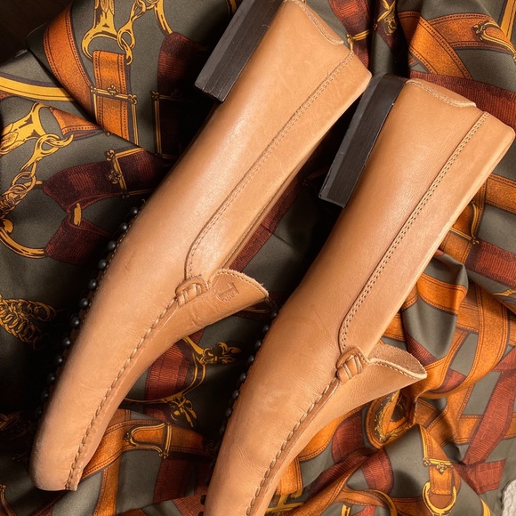 TOD’S Italy Gommino Camel/Tan Leather Driving Shoes Slip On Size 10.5 USA 10. - Picture 2 of 8